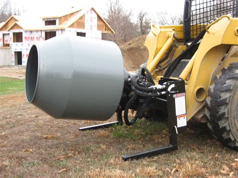 concrete mixer skid steer|homemade skid steer concrete mixer.